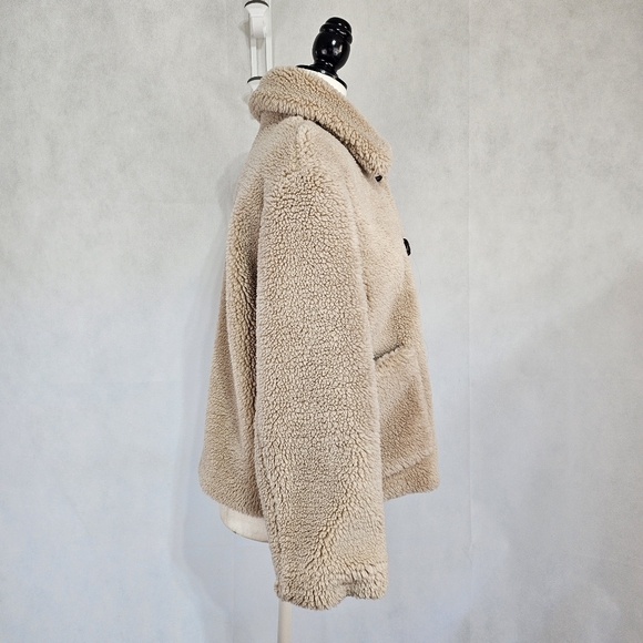 Zara Sherpa Teddy Coat Size S - Picture 3 of 7